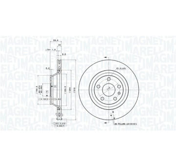 Brzdový kotouč MAGNETI MARELLI 360406075101