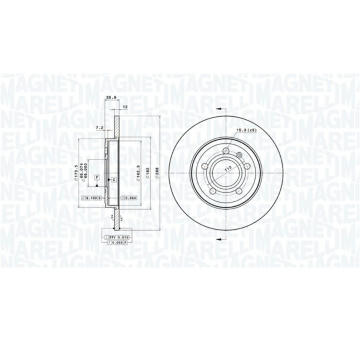 Brzdový kotouč MAGNETI MARELLI 360406075301