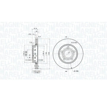 Brzdový kotouč MAGNETI MARELLI 360406075401