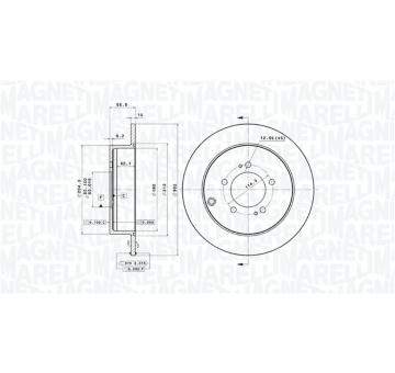 Brzdový kotouč MAGNETI MARELLI 360406077201