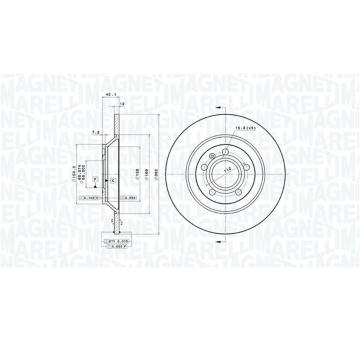 Brzdový kotouč MAGNETI MARELLI 360406078701