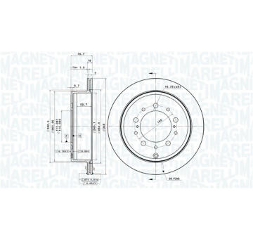Brzdový kotouč MAGNETI MARELLI 360406080001