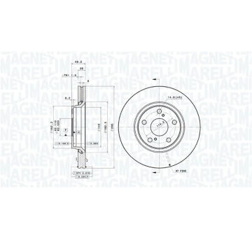 Brzdový kotouč MAGNETI MARELLI 360406080501