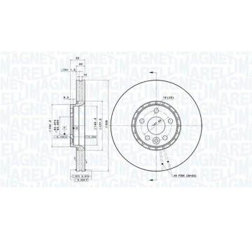 Brzdový kotouč MAGNETI MARELLI 360406081101