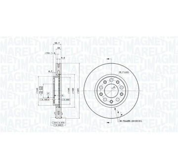 Brzdový kotouč MAGNETI MARELLI 360406081301