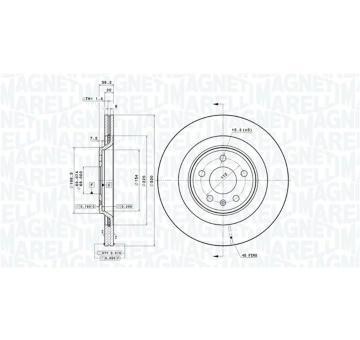 Brzdový kotouč MAGNETI MARELLI 360406081701