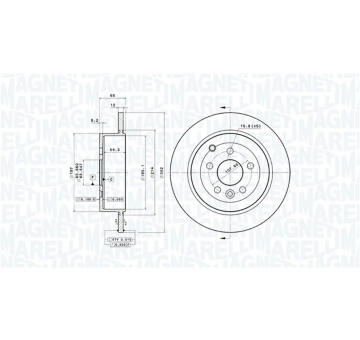 Brzdový kotouč MAGNETI MARELLI 360406088501