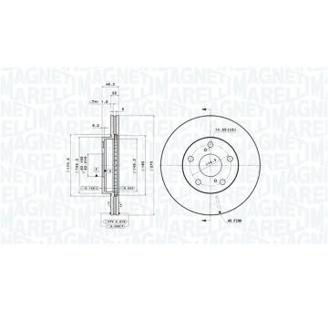 Brzdový kotouč MAGNETI MARELLI 360406089701
