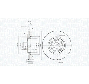 Brzdový kotouč MAGNETI MARELLI 360406090101