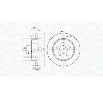 Brzdový kotouč MAGNETI MARELLI 360406090301