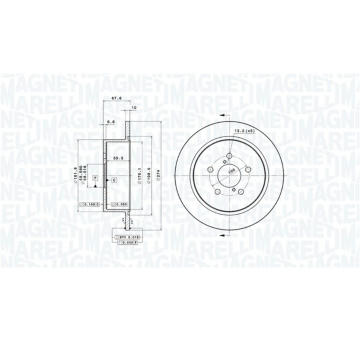 Brzdový kotouč MAGNETI MARELLI 360406097901