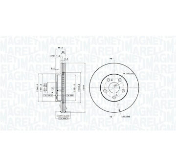 Brzdový kotouč MAGNETI MARELLI 360406100801