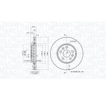 Brzdový kotouč MAGNETI MARELLI 360406106901