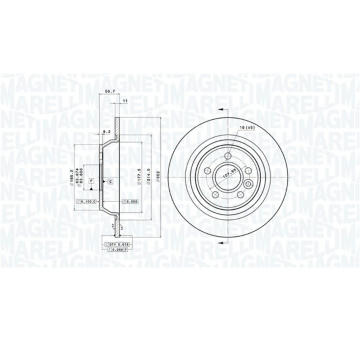 Brzdový kotouč MAGNETI MARELLI 360406107001