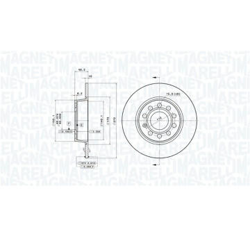 Brzdový kotouč MAGNETI MARELLI 360406107801