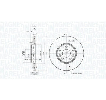 Brzdový kotouč MAGNETI MARELLI 360406108301