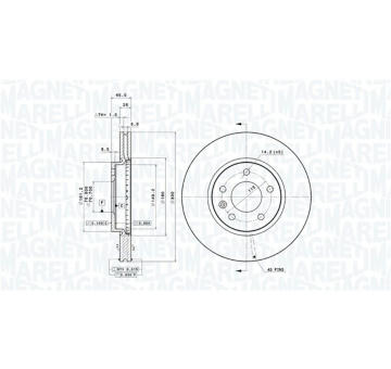 Brzdový kotouč MAGNETI MARELLI 360406108701