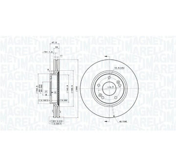 Brzdový kotouč MAGNETI MARELLI 360406108801