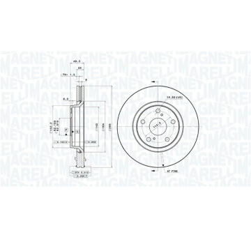 Brzdový kotouč MAGNETI MARELLI 360406109001