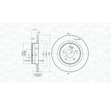 Brzdový kotouč MAGNETI MARELLI 360406110701
