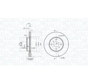 Brzdový kotouč MAGNETI MARELLI 360406110801