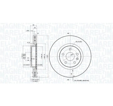Brzdový kotouč MAGNETI MARELLI 360406111101