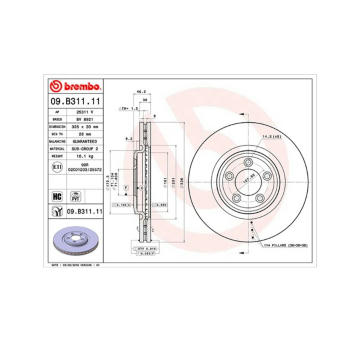 Brzdový kotouč MAGNETI MARELLI 360406111301