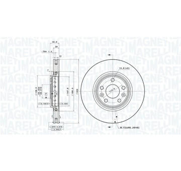 Brzdový kotouč MAGNETI MARELLI 360406112101