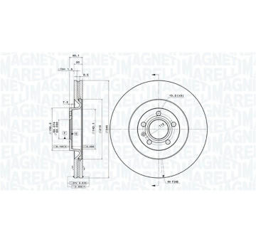 Brzdový kotouč MAGNETI MARELLI 360406113501
