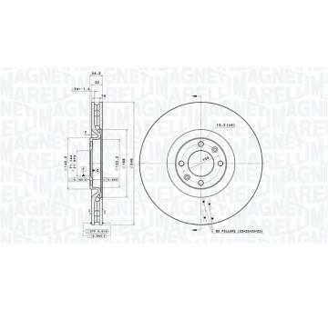 Brzdový kotouč MAGNETI MARELLI 360406113901