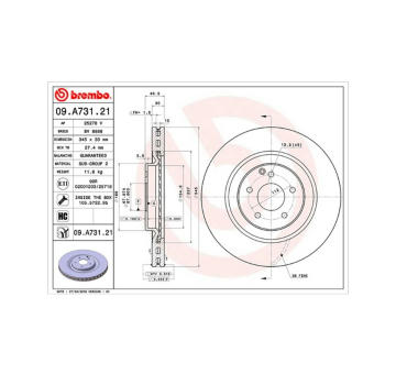 Brzdový kotouč MAGNETI MARELLI 360406114501