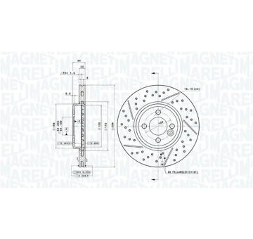 Brzdový kotouč MAGNETI MARELLI 360406114901
