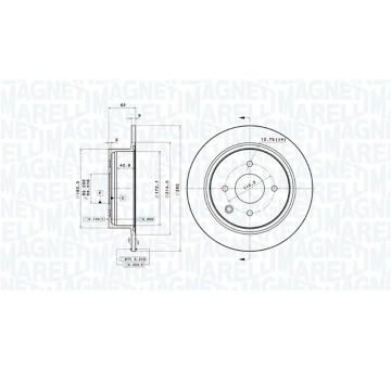 Brzdový kotouč MAGNETI MARELLI 360406117701