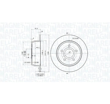 Brzdový kotouč MAGNETI MARELLI 360406119901