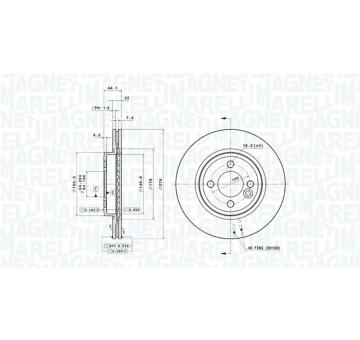 Brzdový kotouč MAGNETI MARELLI 360406120301