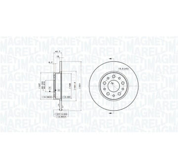 Brzdový kotouč MAGNETI MARELLI 360406121301