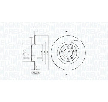 Brzdový kotouč MAGNETI MARELLI 360406123401