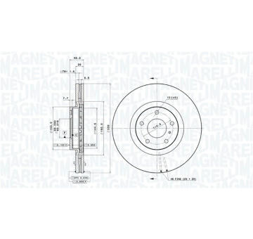 Brzdový kotouč MAGNETI MARELLI 360406125701