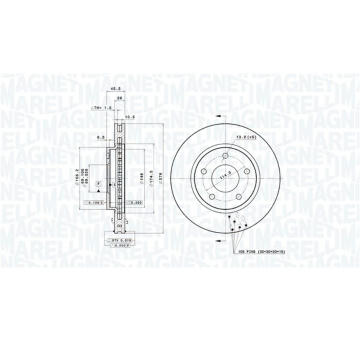 Brzdový kotouč MAGNETI MARELLI 360406132301