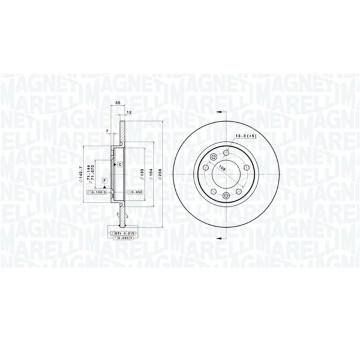 Brzdový kotouč MAGNETI MARELLI 360406139001