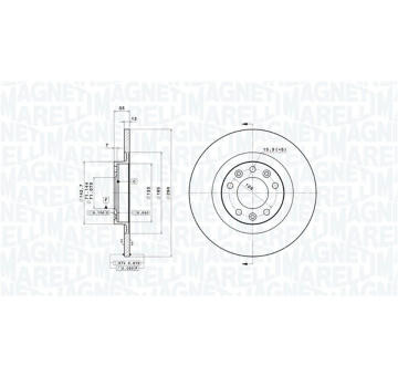 Brzdový kotouč MAGNETI MARELLI 360406139101
