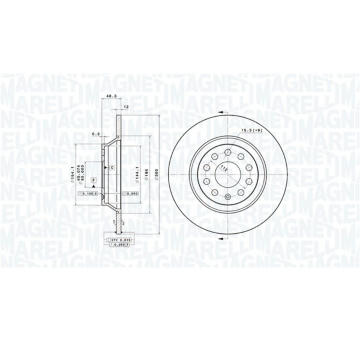 Brzdový kotouč MAGNETI MARELLI 360406139501