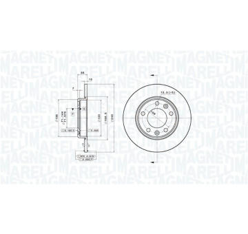 Brzdový kotouč MAGNETI MARELLI 360406140001