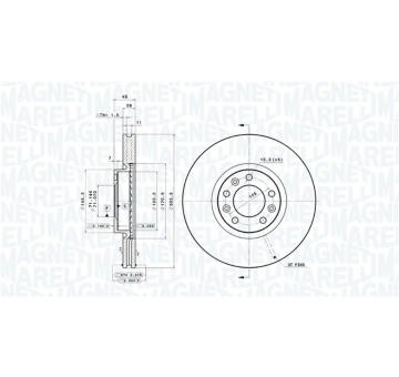 Brzdový kotouč MAGNETI MARELLI 360406152101