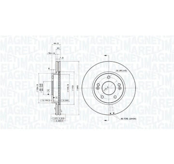 Brzdový kotouč MAGNETI MARELLI 360406154301