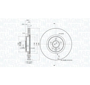 Brzdový kotouč MAGNETI MARELLI 360406156501