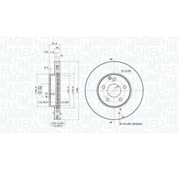 Brzdový kotouč MAGNETI MARELLI 360406161401