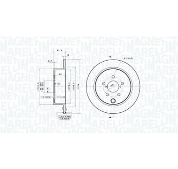 Brzdový kotouč MAGNETI MARELLI 360406214101