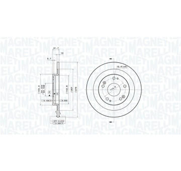 Brzdový kotouč MAGNETI MARELLI 360406219301