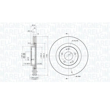 Brzdový kotouč MAGNETI MARELLI 360406219501